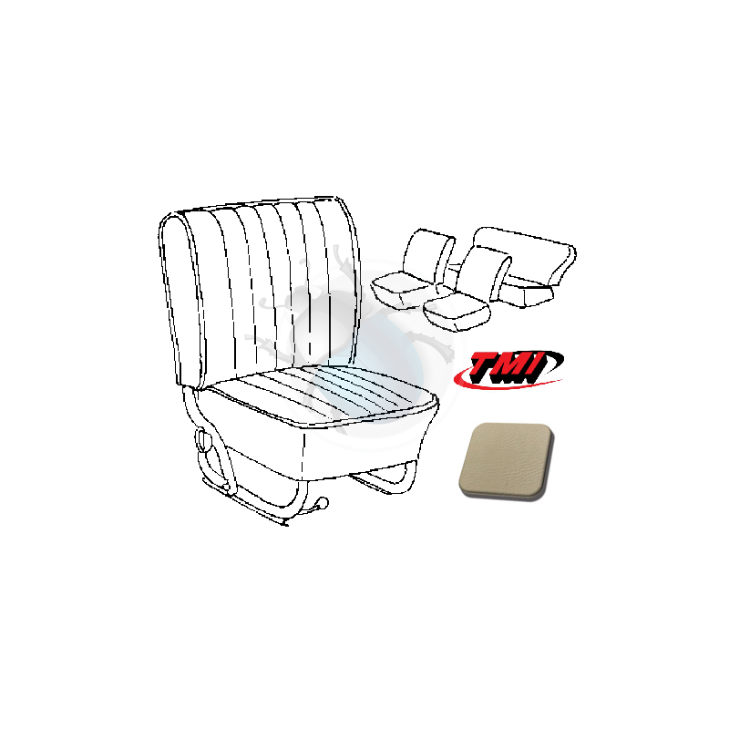 cabrio seat cover set grey smooth 65-67 tmi