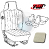 cabrio seat cover set grey 70-72 high back