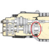 Double tapered roller bearing, differential shaft, Early (4-Bolt Style)