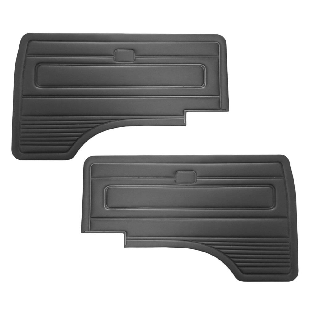 Front door panels, black, as pair