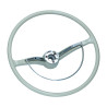 Steering wheel with horn ring silver beige