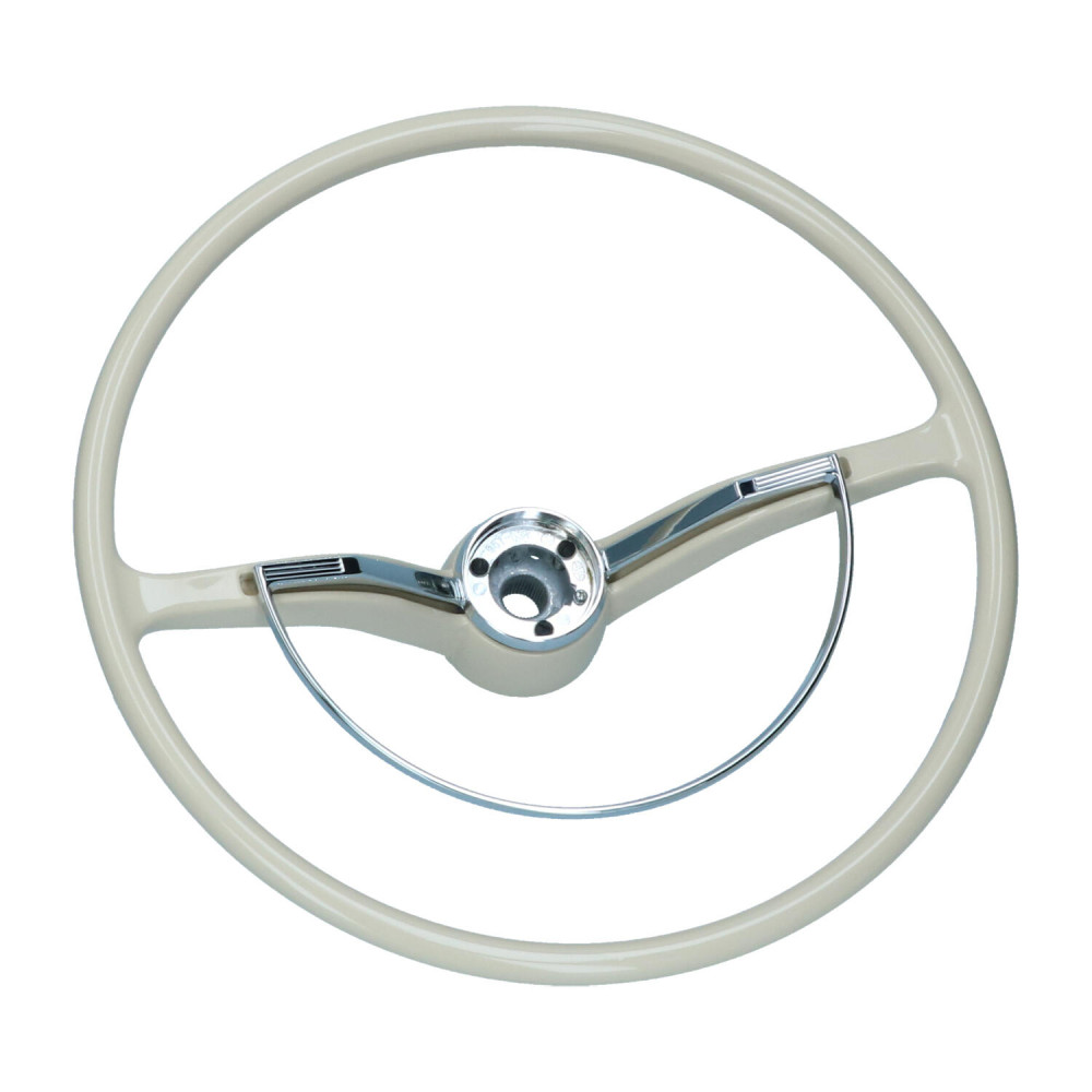 Steering wheel with horn ring ivory