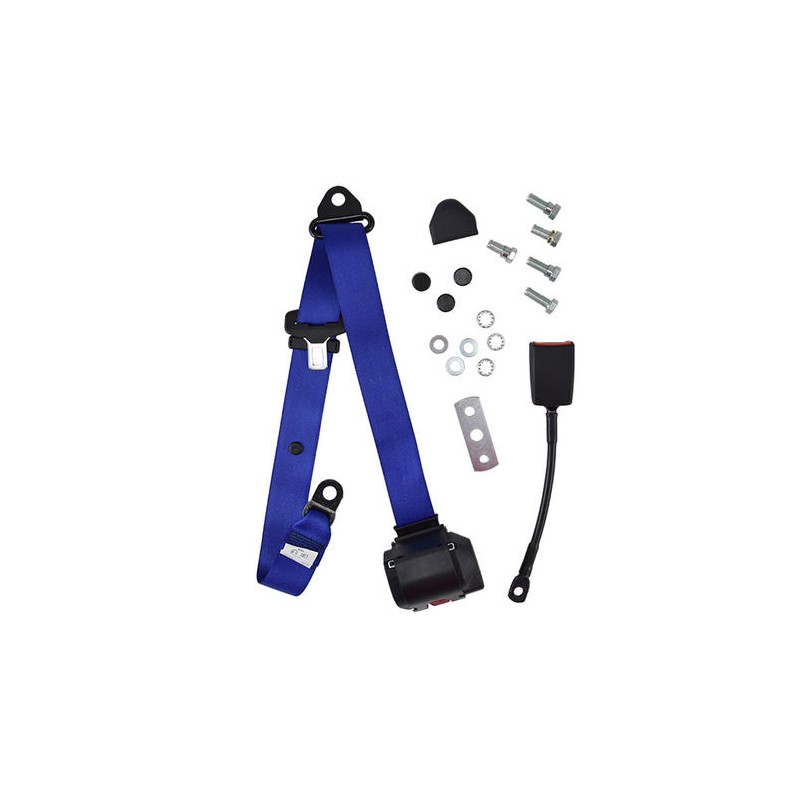 Ceinture de sécurité automatique bleue