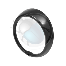 Cerclage de phare à partir de 1968 plastique noir