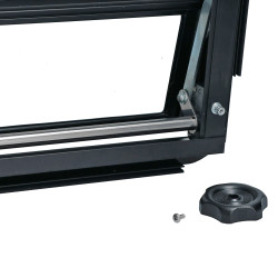 Westfalia louvre window slidingdoor complete black knob right