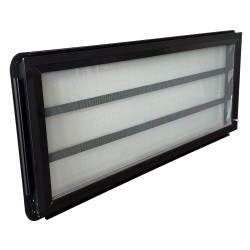 Westfalia louvre window slidingdoor complete black knob right