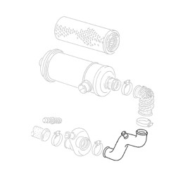 Connecting pipe between air filter and turbo