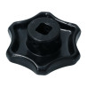 Heater control knob black