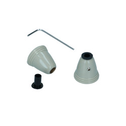 Radio knob set grey