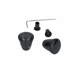 Radio knob set black