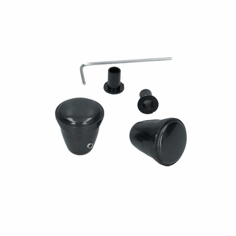 Radio knob set black
