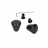 Radio knob set black