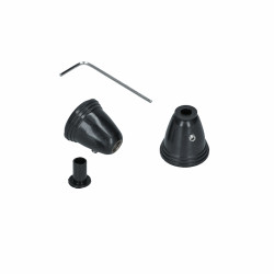 Radio knob set black