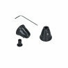 Radio knob set black