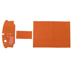 Tapis de sol entre les sièges avants orange Westfalia