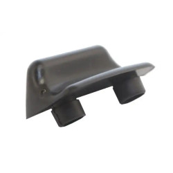 End piece for sliding door handle finger plate